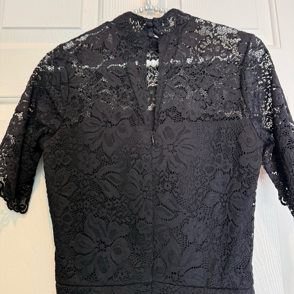 Dress - New York & Company lace - mock neck - size small - classic. Excellent - Picture 9 of 16